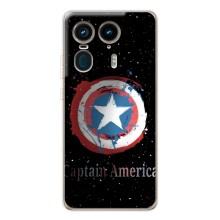 Чехол с Щитом Капитана Америки на Motorola Edge 50 Ultra – Щит Капитана