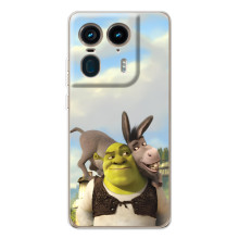 Чохол з мультфільмом Шрек на Motorola Edge 50 Ultra – Шрек і осел