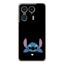 Чехол с принтом Стич на Motorola Edge 50 Ultra – Стич на черном