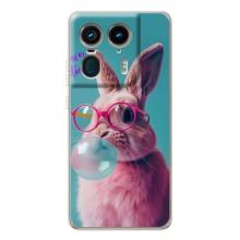 Чохол з принтом стильні тварини для Мото Ейдж 50 Ультра – Кролик в окулярах