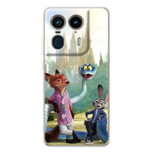 Чехол Зоотрополіс на Motorola Edge 50 Ultra – Ник Джуди и змея