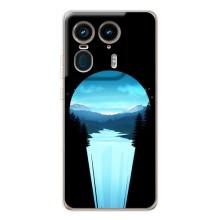 Летний Чехол на Motorola Edge 50 Ultra – Синий Водопад