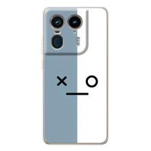 Чохли (ТПУ) (смішні стікери) для Motorola Edge 50 Ultra – Сіро-білий