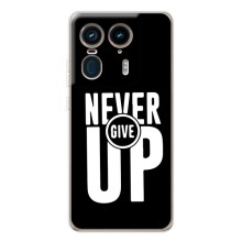 Силиконовый Чехол на Motorola Edge 50 Ultra с картинкой Nike – Never Give UP