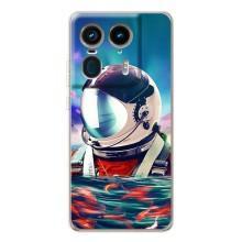 Силиконовый Чехол с принтом "Космонавты" на Motorola Edge 50 Ultra – Космонавт в воде