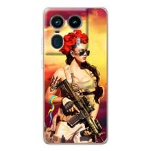 ЗСУ Чехлы (TPU) для Motorola Edge 50 Ultra – Женщина солдат