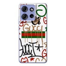 Брендновые Чехлы для Motorola Edge 50 - (PREMIUMPrint) (Стиль GUUCI)