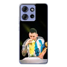 Чехлы для Motorola Edge 50 (Leo чемпион) (AlphaPrint) (Кубок Месси)