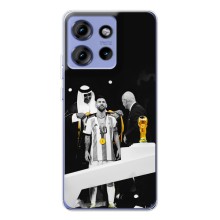 Чехлы для Motorola Edge 50 (Leo чемпион) (AlphaPrint) (Месси в накидке)