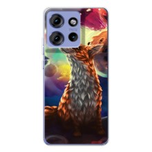 Чехлы с картинкой Лисички для Motorola Edge 50 (VPrint) (Лисица в космосе)