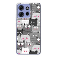Чехлы с Котиками для Motorola Edge 50 (VPrint) (Рисованные котики)