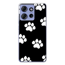 Чехлы с собаками для Motorola Edge 50 (VPrint) (Следы собаки)
