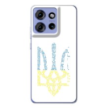 Чехлы для Motorola Edge 50  Укр. Символика (AlphaPrint) (Герб из букв)