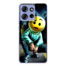 Чехол для Эдж 50 - (AlphaPrint) с печатью (ТОП продаж) (Парень смайл)
