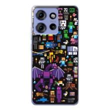 Чехол майнкрафт для Motorola Edge 50 – Все персонажи