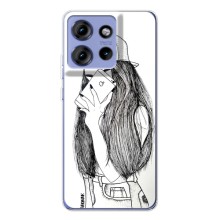 Чехол с печатью для Motorola Edge 50 - (Мода) (AlphaPrint) (Фото девочки)