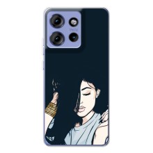 Чехол с печатью для Motorola Edge 50 - (Мода) (AlphaPrint) (Красивая девочка)