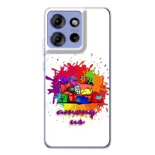 Чехол Амонг Ас для Motorola Edge 50 (AlphaPrint) (Яркий АмонгАс)