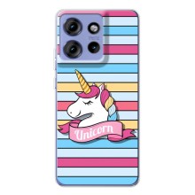 Чехол для Эдж 50 - (Единорожки - Новинки) (AlphaPrint) (Unicorn)