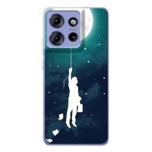 Чехол (ТПУ) с планетами на Motorola Edge 50 – To The moon