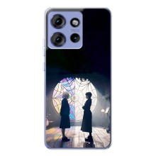 Чехлы Венсдей на Motorola Edge 50 Уэнсдей (AlphaPrint) (Уэнздей и Инид)