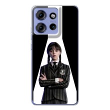 Чехлы Венсдей на Motorola Edge 50 Уэнсдей (AlphaPrint) (W-Wednesday)