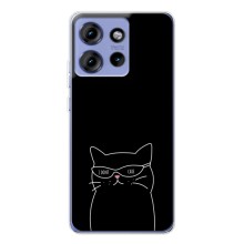 Чехол с рисунком кот на Motorola Edge 50 (Равнодушный кот)