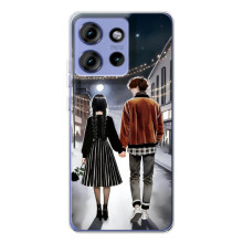 Чохол з дизайном Венздей 2 на Motorola Edge 50 – Венздей і Тайлер