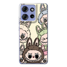 Чехол с Лабубу на Motorola Edge 50 – Коллаж Лабубу