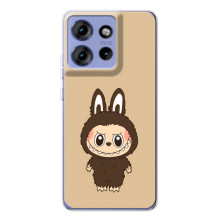 Чехол с Лабубу на Motorola Edge 50 – Коричневый Лабубу