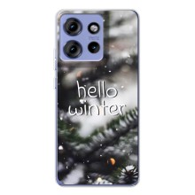 Новогодние, Праздничные Чехлы для Motorola Edge 50 - 2024 год (Hello winter)