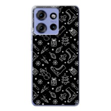 Новогодние, Праздничные Чехлы для Motorola Edge 50 - 2024 год (Новогодний фон)