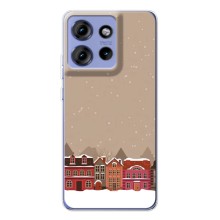 Новогодние, Праздничные Чехлы для Motorola Edge 50 - 2024 год (Зимний город)