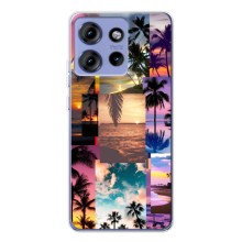 Силиконовый чехол с КАРТИНКАМИ лето для Motorola Edge 50 (AlphaPrint) (Летний отпуск)
