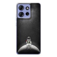 Силиконовый Чехол с принтом "Космонавты" на Motorola Edge 50 – Космонавт романтик