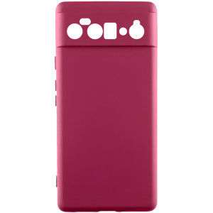 Чехол TPU GETMAN Liquid Silk Full Camera для Motorola Edge 60 Fusion – Бордовый