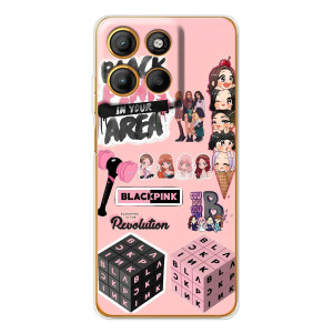 Чехлы с картинкой для Motorola Edge 60 Fusion – BLACK PINK коллаж