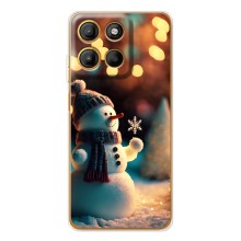 Чохли на Новий Рік Motorola Edge 60 Fusion (Сніговик святковий)