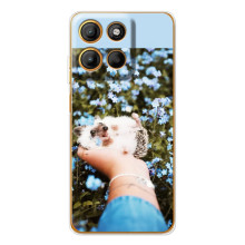 Чехлы с изображением разных животных для Motorola Edge 60 Fusion (Ежик на руках)