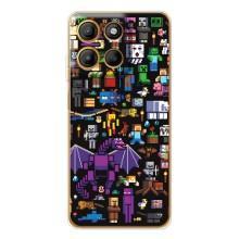 Чехол майнкрафт для Motorola Edge 60 Fusion (Все персонажи)