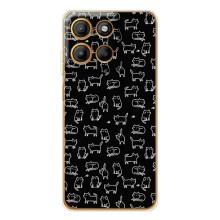 Чохол на тематику: Коти для Motorola Edge 60 Fusion – Котики на чорному