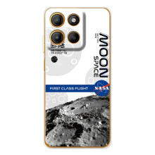 Силиконовый бампер с принтом "Наса" на Motorola Edge 60 Fusion – Билет в космос