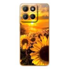 Чехол с Цветами для Motorola Edge 60 Fusion (поле подсолнухов)