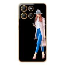 Чехол с картинкой Модные Девчонки Motorola Edge 60 Fusion (Девушка со смартфоном)