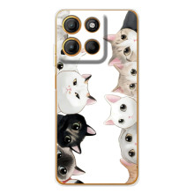 Чехол с милыми котиками на  (Черно-белые котики)