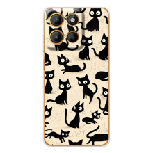Чохол з малюнком кіт на Motorola Edge 60 Fusion (Чорні коти)