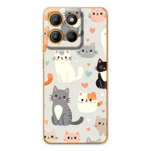 Чохол з малюнком кіт на Motorola Edge 60 Fusion (Колаж котів)