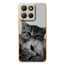 Чохол з малюнком кіт на Motorola Edge 60 Fusion (Пара котів)
