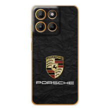 Чехол с авто Порше для Motorola Edge 60 Fusion – Логотип Порше