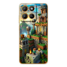 Чехол с картинками Майнкрафт для  – Город Майнкрафт